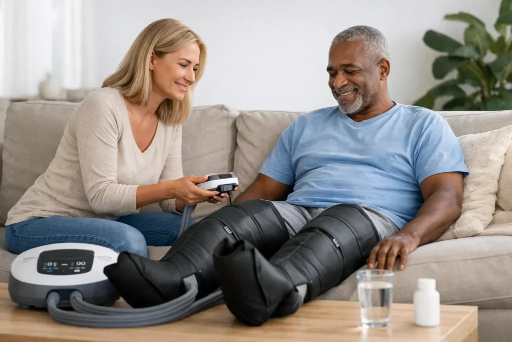 Compression Therapy for Leg Swelling at Home